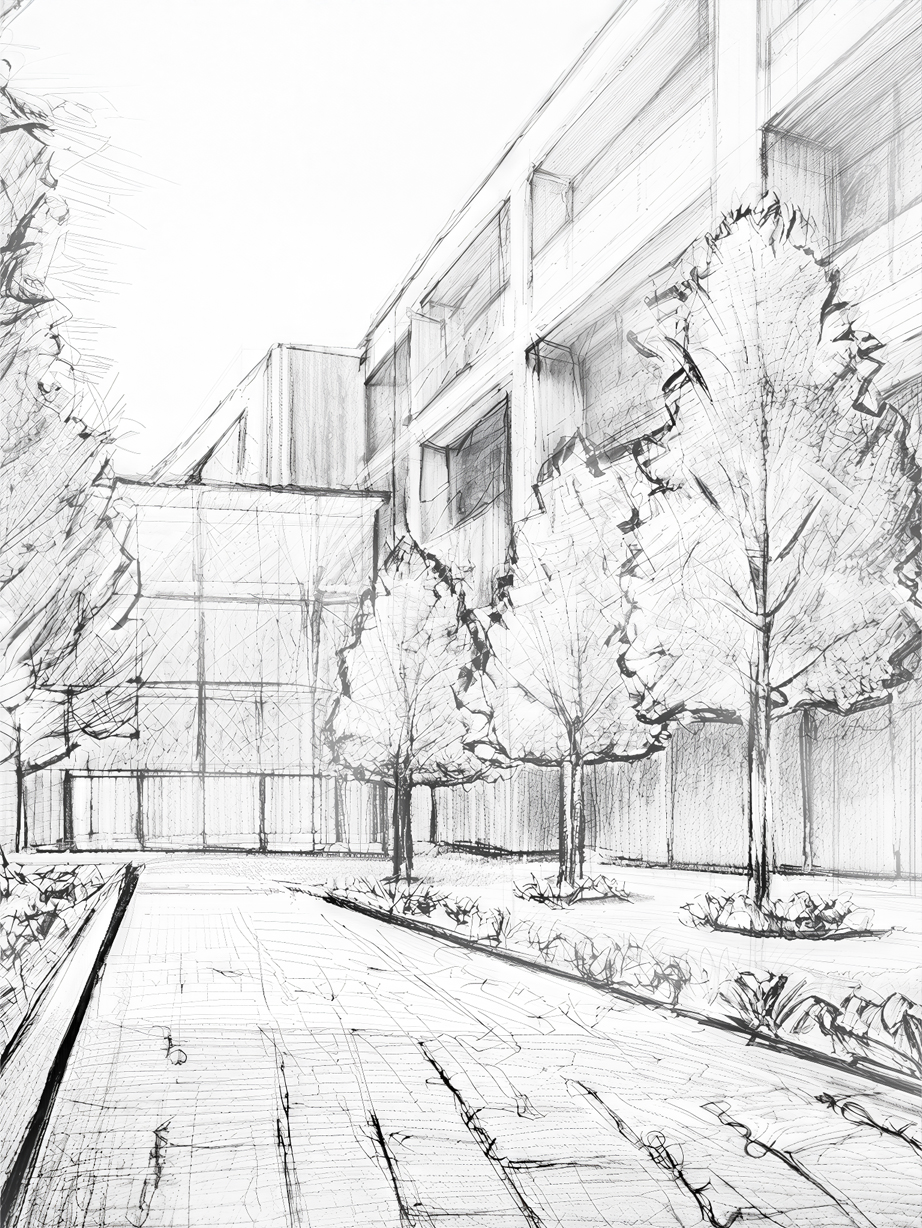 Sketch architectural visualization
